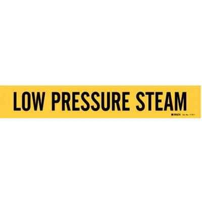 BRADY Low Pressure Steam Adhesive Pipe Marker - Low Pressure Steam Adhesive Pipe Markers