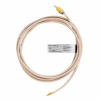 Type K thermocouple for surface temperature measurement. Accuracy ±2.2°C or ±0.75%, whichever is greater. Cable length 10 ft with PFA sleeving, 24 AWG wire. Suitable for industrial ovens, furnaces, and HVAC systems