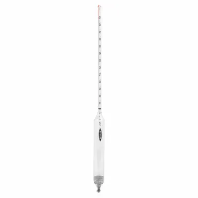 VEE GEE Specific Gravity Hydrometer: Baume Plain Form, 29/41, 0.1, Glass, +/-0.1° - Specific Gravity (Baume) Hydrometers
