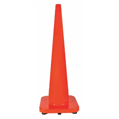 OEM Approved Vendor 36 in Orange Non-Reflective PVC Traffic Cone, Blank - Traffic Cones for Roadway Use