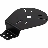 Black steel mounting bracket for vehicle lights and accessories. Measures 9 3/16 inches long and 1 5/8 inches high. Compatible with GuardDoggs model numbers