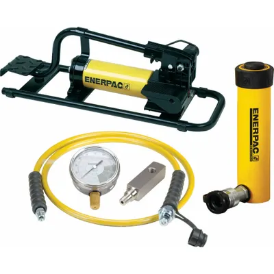 ENERPAC Ram and Pump Set: 10 ton Cylinder Nominal Capacity, 6 1/8 in Cylinder Stroke - Standard Ram & Pump Sets