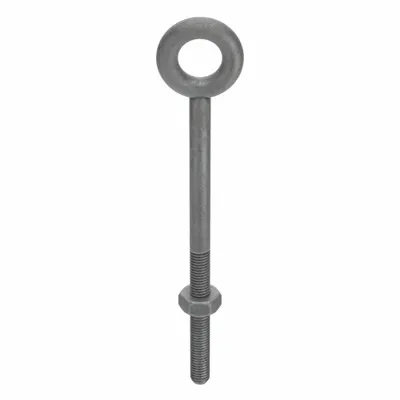 KEN FORGING Machinery Eye Bolt: Without Shoulder, Steel, Galvanized, 5/16"-18 Thread Size - Machinery Eye Bolts without Shoulder