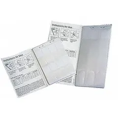 Set of 5 sheets with 180 white plastic labels per pack. Blank legend allows custom write-on identification for wires and cables. Rated for continuous use from -40°F to 120°F. Suitable for labeling in electrical panels, control cabinets, and maintenance applications.