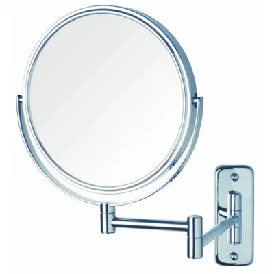 SEE ALL INDUSTRIES Makeup Mirror: Round, Glass, 13 in Overall Ht, 11 in Overall Wd, 3 in Overall Dp - Makeup Mirrors