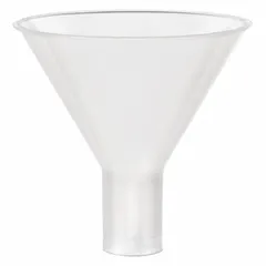 General Purpose Lab Funnel, Polypropylene, 100 mL, 99.06 mm Diameter, 23 mm Stem, 25 mm Stem Length, White