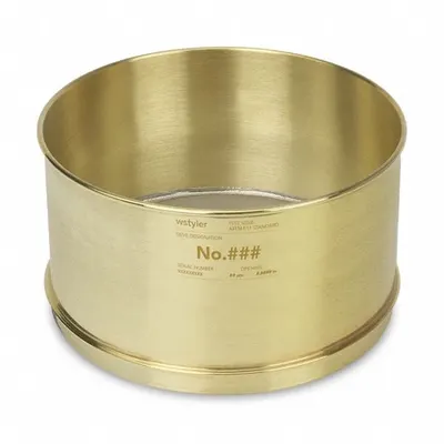 ADVANTECH Standard Stainless Steel Cloth Test Sieve: Stainless Steel, 8 in Outside Dia - Standard Stainless Steel Cloth Test Sieves