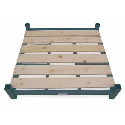 OEM Stack Rack Base: 48 in x 48 in x 9 in - Wood-Deck Stack Rack Bases