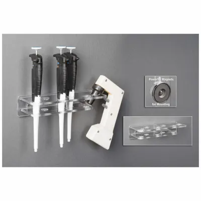 POLTEX Pipette and Pipette Aid Rack, 2 1/4 in H x 3 5/8 in L, PETG - Pipette Holders