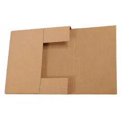 Corrugated cardboard mailer with single-wall construction and ECT-32-B board test. Inside dimensions: 18 in Lg x 18 in Wd x 2 in Ht. Kraft color with easy-fold closure. Suitable for shipping flat items such as documents, books, or small parts.