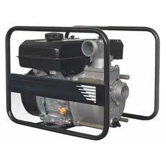 Centrifugal pump with 6 hp recoil-start engine and ductile iron volute. Handles solids up to 3/4 in diameter. Used for dewatering, irrigation, and general water transfer in construction and agricultural settings.