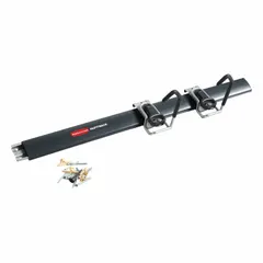 This wall-mount track system kit includes two vertical bike hooks and a 32-inch steel rail. It supports up to 50 lb for storing one bicycle vertically against a wall. Hardware is not included. Suitable for garages, sheds, or workshops.