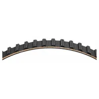 Timing belt with metric V-belt profile, 657 mm effective length, and fiberglass reinforcing cord. Used for precision engine synchronization in automotive timing applications