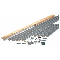 Top-type hanging door track kit for sliding doors. Supports doors up to 250 lb. Track dimensions: 73 in length, 1 13/16 in width, 1 7/16 in height. Suitable for industrial and commercial applications