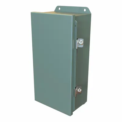 HAMMOND Electrical Enclosure: Steel, 12 in x 6 in x 4 in, NEMA 12/13/3R/4, Solid Cover - Steel Washdown Enclosures