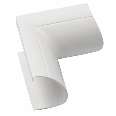 D-LINE 90 Degree Internal Elbow for Mini Raceway, White, Plastic, Clip-On - 90 Degree Elbows for Nonmetallic Single-Channel Raceways
