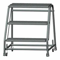 BALLYMORE Step Stool: 2.4 ft Overall Ht, 450 lb Load Cap, 3 Steps, Steel, 2.4 ft Standing Ht (MPN 326PSU)