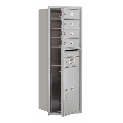 SALSBURY INDUSTRIES Mailbox: 4C, 5 Doors, Horizontal, 41 3/8 in H x 17 in W x 16 1/2 in D, Recessed Mounting - Multi-Unit Mailboxes