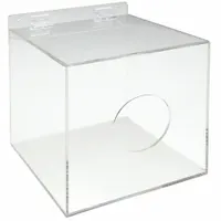 BRADY Eyewear Dispenser: 4 in Opening Dia, 1 Compartments, 25 Eyewear, 10 in Overall Wd, Wall, Clear (MPN DPE)