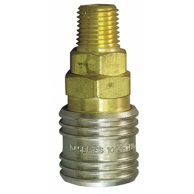 WEATHERHEAD Quick Connect Hose Coupling: 3/8 in Body Size, 3/8 in Hose Fitting Size - Universal Interchange Brass Quick-Connect Air Coupling Bodies