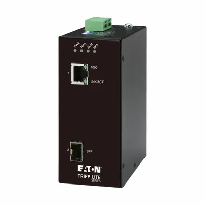 EATON TRIPP LITE Fiber to Ethernet Media Converter: DIN Rail, 2 Ports - Ethernet Extending Converters