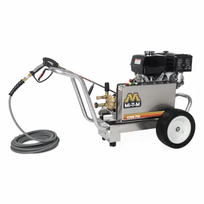 MI-T-M GBA-4200-0DAH Cold Water Pressure Washer, 4200 psi, 3.4 gpm, Cart - Cold Water Pressure Washers