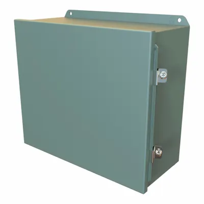 HAMMOND Electrical Enclosure: Steel, 12 in x 14 in x 6 in, NEMA 12/13/3R/4, Solid Cover - Steel Washdown Enclosures