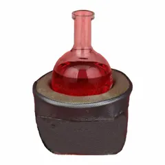 Fiberglass heating mantle for round-bottom flasks, rated 377 W max and 482°C max. Requires separate controller (not included). Used in laboratory heating applications such as distillation and synthesis.
