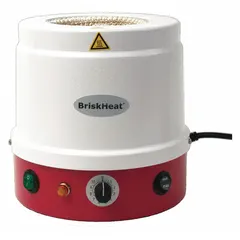 This metal-housed heating mantle is designed for 4000 mL round flasks. It delivers up to 815 W of heating power with a maximum temperature of 450°C. The mantle material is plastic, and the housing is metal. A controller is included for precise temperature regulation. Suitable for laboratory heating applications such as distillation and chemical reactions.