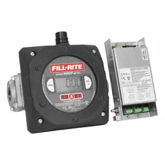 This nutating disc totalizer is designed for measuring diesel, E15, gasoline, and kerosene. It features a digital display, aluminum construction, Buna-N seals and O-rings, and an accuracy of +/-1.25%. Output is a standard frequency pulse, and measurements are in gallons with BSPT connections.