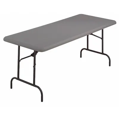 ICEBERG Folding Table: Rectangle Table Shape, Charcoal Tabletop, 30 in Dp, 60 in Wd - Standard Folding Tables