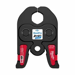 Forged steel press jaw for 1-1/8 in pipe connections. Compatible with ZoomLock MAX and standard/extended press tool types. Used in HVAC and refrigeration piping systems for forming leak-free joints on copper or similar tubing.