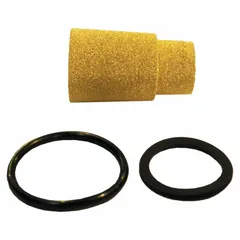 Replacement filter element for compressed air systems. Rated at 40 micron for general-purpose particulate removal. Suitable for use in industrial pneumatic circuits to protect downstream equipment from contamination.