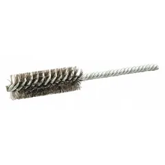 This heavy-cleaning brush is designed for carbon steel tubes and pipes. Its double stem and 0.01 in fill diameter allow it to remove scale, rust, and debris from internal surfaces in industrial maintenance, fabrication, and process equipment applications.