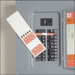 This pictogram sign is used in lockout/tagout procedures to alert personnel not to operate a switch during maintenance. Made of vinyl cloth, it has a nominal sign size of 4 5/6 inches and a thickness of 0.004 inches. Supplied in a pack of 60.