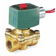This 2-way, 2-position normally closed solenoid valve is designed for high-flow on/off control of liquids or gases. It features a 3/8 in pipe size, 110V AC voltage, and an explosion-proof coil enclosure suitable for hazardous environments.