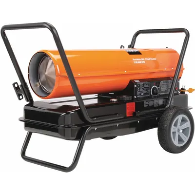 Dayton Direct-Fired Portable Oil & Kerosene Torpedo Heater, Wheeled Mounted - Direct-Fired Portable Oil & Kerosene Torpedo Heaters