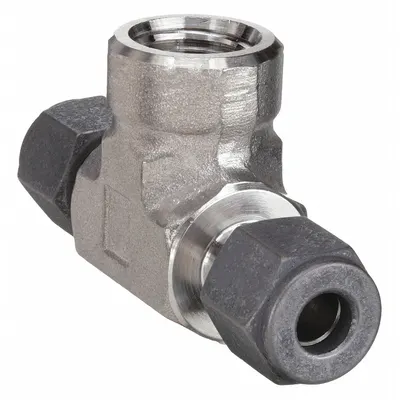 PARKER 8-8-8 OBZ-SS Single-Ferrule Stainless Steel Compression Tee Fitting - Single-Ferrule Stainless Steel Fittings