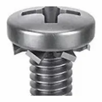 SEMS Screw: External Tooth, M4x0.70 Thread Size, 25 mm Lg, Stainless Steel, Passivated, Pan, 5 PK (MPN 1-MPE-4-25)