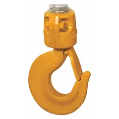 Replacement bottom hook assembly for NER2 series electric chain hoists. Rated for 250 lb load capacity and includes a safety latch. Used in industrial lifting applications to securely attach loads.