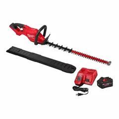 Double-sided blade hedge trimmer with 30 in blade length and 1 1/4 in cutting width. Powered by the M18™ platform, suitable for trimming and shaping hedges, shrubs, and bushes in landscaping and grounds maintenance.