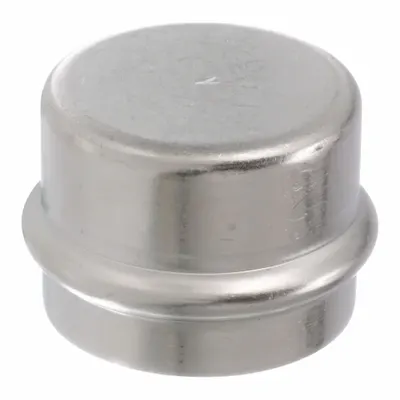VIEGA PROPRESS Press-Fit Cap, 2 in CTS, EPDM - Potable Water Stainless Steel Press Fittings