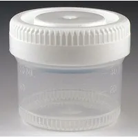 GLOBE SCIENTIFIC Laboratory Jar: Polypropylene, Polyethylene, 1.3 fl oz, 48 mm Body Dia, 42.5 mm Ht (MPN 6520)
