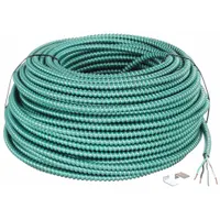 SOUTHWIRE 12 AWG metal-clad building cable (MC-HCF) with 2 solid conductors, 250 ft length, and 600 V rating. Green grounding conductor insulation. Used for power distribution in healthcare facilities where mechanical protection and grounding are required