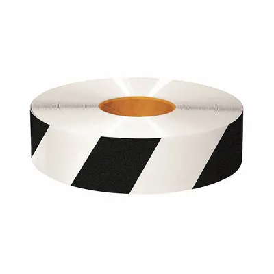 MIGHTY LINE Floor Marking Tape: Extra-Durable, Striped, Black/White, 3 in x 100 ft - Extra-Durable Floor Marking Tape