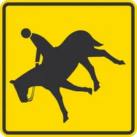 Aluminum sign with 0.080 in thickness, 36 in x 36 in nominal size. Engineer-grade retroreflective finish. Complies with W11-7 MUTCD standards. Used to alert drivers to areas where horses may cross the road, such as near equestrian trails or rural roads
