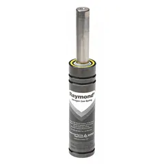 Gas spring with 225 lbf force, 295 mm extended length, and M6 rod thread size. End fittings not included. Used for counterbalancing and controlled motion in industrial equipment such as machine guards, hatches, and access panels.