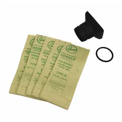 This paper upright vacuum bag is designed for dry pickup in Hoover vacuums that require part number CH30000. It captures dust and debris during routine floor cleaning in commercial or industrial settings.