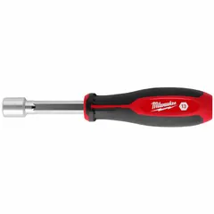 This pass-through nut driver from the HollowCore™ series features a hex drive and a magnetized tip for holding fasteners. Designed for standard hollow hex nuts in metric sizes, it is suited for electrical panel assembly, mechanical fastening, and maintenance tasks.