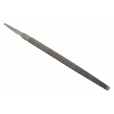 NICHOLSON Machinists File: Round, Single-Cut, Safe Edge Cut, Bastard Cut, 6 in Lg without Tang - Single-Cut Round Files